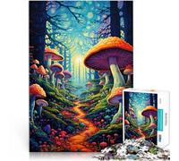 teenagers Puzzles 2000 Piece Jigsaws Trippy forest full of mushrooms Lernspiele Einzigartige Wohndekoration und Geschenke70x100cm