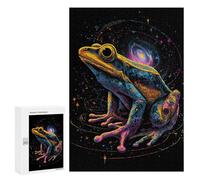 Teenagers Puzzles 300 PCS Jigsaws Cosmic Frog Art Print-1 Puzzles for Teenagers For Family Fun for Birthday, Chrismas Unique Birthday And Xmas Gifts 300 PCS