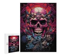 Teenagers Puzzles 500 PCS Jigsaws Steampunk Skull Art Print Puzzles for Teenagers For Family Fun for Birthday, Chrismas Unique Birthday And Xmas Gifts 500 PCS