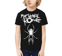 Teenager's Romance Rock Band My Chemical Shirt Short Sleeve T-Shirt for Teenager All-Over Round Neck Tops Multicolor M