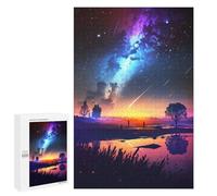 Teenagerss 1000 PCS Jigsaw Puzzle Anime Starry Night Puzzle for Adults Family Games Staycation Kill Time Unique Birthday And Xmas Gifts 1000 PCS