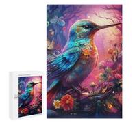 Teenagerss 1000 PCS Jigsaw Puzzle Enchanted Hummingbird Garden -1 Jigsaws for Adults Relaxing Games Improve Memory Fun Activities at Home 1000 PCS