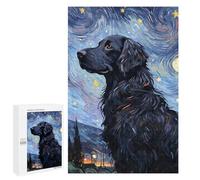 Teenagerss 1000 PCS Jigsaw Puzzle FlatCoated Retriever Night Jigsaws for Adults DIY Toys Analysis And Logic Challenging Game Gifts 1000 PCS