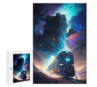 Teenagerss 1000 PCS Jigsaw Puzzle Galactic Train Journey Jigsaws for Adults Relaxing Games Improve Memory Fun Activities at Home 1000 PCS
