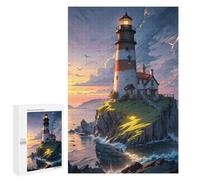 Teenagerss 1000 PCS Jigsaw Puzzle Lighthouse Ocean Fantasy Jigsaws for Adults DIY Toys Analysis And Logic Challenging Game Gifts 1000 PCS