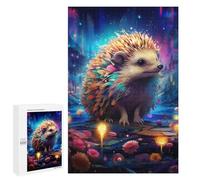 Teenagerss 1000 PCS Jigsaw Puzzle Magical Hedgehog in Fantasy Forest Jigsaws for Adults Relaxing Games Improve Memory Fun Activities at Home 1000 PCS