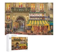 Teenagerss 1000 PCS Jigsaw Puzzle Parisian Café Charm Puzzle Jigsaws for Adults Relaxing Games Improve Memory Fun Activities at Home 1000 PCS