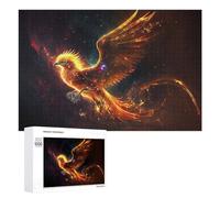 Teenagerss 1000 PCS Jigsaw Puzzle Phoenix Rise Celestial Flame Artwork Jigsaws for Adults Relaxing Games Improve Memory Fun Activities at Home 1000 PCS