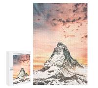 Teenagerss 1000 PCS Jigsaw Puzzle Snow-Capped Mountain at Sunset Teenagers Puzzles Relaxing Games Enhance Memory Unique Birthday And Xmas Gifts 1000 PCS