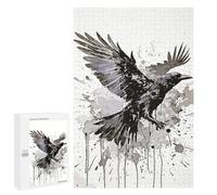 Teenagerss 1000 PCS Jigsaw Puzzle Splatter Crow Puzzle for Adults Family Games Staycation Kill Time Unique Birthday And Xmas Gifts 1000 PCS