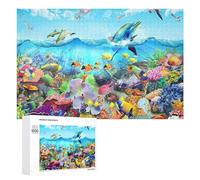 Teenagerss 1000 PCS Jigsaw Puzzle Underwater Paradise A Vibrant Coral Reef Scene Jigsaws for Adults Relaxing Games Improve Memory Fun Activities at Home 1000 PCS