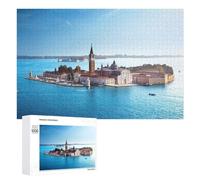Teenagerss 1000 PCS Jigsaw Puzzle Venice Island Scenery Jigsaws for Adults Relaxing Games Improve Memory Fun Activities at Home 1000 PCS