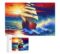 Teenagerss 1000 PCS Jigsaw Puzzle Voyage Through Stormy Seas -1 Jigsaws for Adults Relaxing Games Improve Memory Fun Activities at Home 1000 PCS