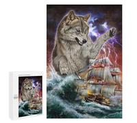 Teenagerss 1000 PCS Jigsaw Puzzle Wolf乘风破浪 Teenagers Puzzles Relaxing Games Enhance Memory Unique Birthday And Xmas Gifts 1000 PCS