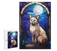 Teenagerss 1000 PCS Puzzle Balinese Cat Adult Jigsaw Puzzles Precision Cutting Help The Brain Exercise Challenging Family Fun Game 1000 PCS