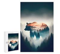 Teenagerss 1000 PCS Puzzle Bear Forest Puzzle for Adults Anti-Stress Toys Difficult Challenge Great Gift for Gaming 1000 PCS