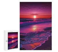 Teenagerss 1000 PCS Puzzle Beautiful Sunset Beach Puzzle for Adults Anti-Stress Toys Difficult Challenge Great Gift for Gaming 1000 PCS