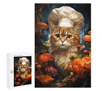 Teenagerss 1000 PCS Puzzle Chef Cat Cooking Painting Puzzles for Adults Family Game Staycation Kill Time Birthday Present, Gifts, 1000 PCS