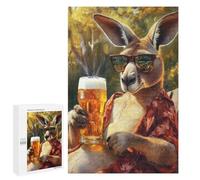 Teenagerss 1000 PCS Puzzle Cool Kangaroo with Beer Puzzle for Adults Anti-Stress Toys Difficult Challenge Great Gift for Gaming 1000 PCS