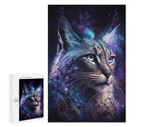 Teenagerss 1000 PCS Puzzle Cosmic Lynx Portrait-9 Jigsaw Puzzles for Adults Stress Reliever Educational Challenge Unique Challenge Game 1000 PCS