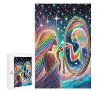 Teenagerss 1000 PCS Puzzle Cosmic Mirror Puzzle for Adults Anti-Stress Toys Difficult Challenge Great Gift for Gaming 1000 PCS