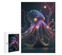 Teenagerss 1000 PCS Puzzle Cosmic Octopus Adult Jigsaw Puzzles Precision Cutting Help The Brain Exercise Challenging Family Fun Game 1000 PCS