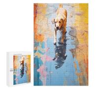 Teenagerss 1000 PCS Puzzle Dog Walking in Paint Puzzle for Adults Anti-Stress Toys Difficult Challenge Great Gift for Gaming 1000 PCS