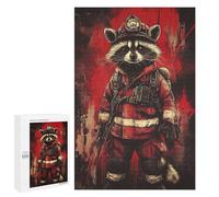 Teenagerss 1000 PCS Puzzle Firefighter Raccoon Puzzle for Adults Anti-Stress Toys Difficult Challenge Great Gift for Gaming 1000 PCS