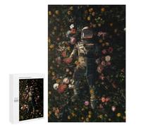 Teenagerss 1000 PCS Puzzle Flower Power Astronaut Jigsaw Puzzles for Adults Stress Reliever Educational Challenge Unique Challenge Game 1000 PCS