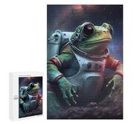 Teenagerss 1000 PCS Puzzle Frog Astronaut in Space Puzzle for Adults Anti-Stress Toys Difficult Challenge Great Gift for Gaming 1000 PCS