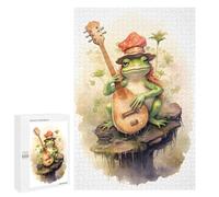 Teenagerss 1000 PCS Puzzle Frog Musician Puzzle for Adults Anti-Stress Toys Difficult Challenge Great Gift for Gaming 1000 PCS