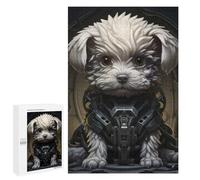 Teenagerss 1000 PCS Puzzle Futuristic Maltese Dog Art - Sci-Fi Canine Illustration for Pet Lovers Puzzle for Adults Anti-Stress Toys Difficult Challenge Great Gift for Gaming 1000 PCS