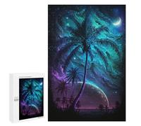 Teenagerss 1000 PCS Puzzle Galactic Palm Paradise -2 Adult Jigsaw Puzzles Precision Cutting Help The Brain Exercise Challenging Family Fun Game 1000 PCS