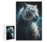 Teenagerss 1000 PCS Puzzle Galactic White Tiger -2 Adult Jigsaw Puzzles Precision Cutting Help The Brain Exercise Challenging Family Fun Game 1000 PCS