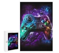 Teenagerss 1000 PCS Puzzle Glowing Cosmic Game Controller Adult Jigsaw Puzzles Precision Cutting Help The Brain Exercise Challenging Family Fun Game 1000 PCS