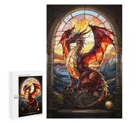 Teenagerss 1000 PCS Puzzle Glowing Dragon Stain Puzzle for Adults Anti-Stress Toys Difficult Challenge Great Gift for Gaming 1000 PCS