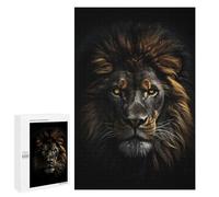Teenagerss 1000 PCS Puzzle Gold Dark Lion Puzzle for Adults Anti-Stress Toys Difficult Challenge Great Gift for Gaming 1000 PCS