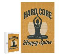 Teenagerss 1000 PCS Puzzle Hard Core Happy Spine Yoga Poster Adult Jigsaw Puzzles Precision Cutting Help The Brain Exercise Challenging Family Fun Game 1000 PCS