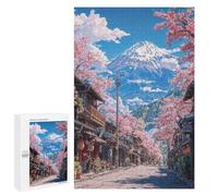 Teenagerss 1000 PCS Puzzle Japanese Sakura Bloom Fuji Puzzle for Adults Anti-Stress Toys Difficult Challenge Great Gift for Gaming 1000 PCS