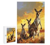 Teenagerss 1000 PCS Puzzle Kangaroo Trio Puzzles for Adults Family Game Staycation Kill Time Birthday Present, Gifts, 1000 PCS