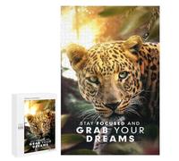Teenagerss 1000 PCS Puzzle Leopard Dreams Motivation Puzzles for Adults Family Game Staycation Kill Time Birthday Present, Gifts, 1000 PCS
