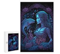 Teenagerss 1000 PCS Puzzle Mermaid's Enchanted Underwater Realm Puzzles for Adults Family Game Staycation Kill Time Birthday Present, Gifts, 1000 PCS