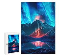 Teenagerss 1000 PCS Puzzle Neon Mountain Reflections Puzzles for Adults Family Game Staycation Kill Time Birthday Present, Gifts, 1000 PCS