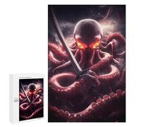 Teenagerss 1000 PCS Puzzle Octopus Samurai Animal Adult Jigsaw Puzzles Precision Cutting Help The Brain Exercise Challenging Family Fun Game 1000 PCS