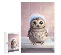Teenagerss 1000 PCS Puzzle Owl in A Bubble Bath Jigsaw Puzzles for Adults Stress Reliever Educational Challenge Unique Challenge Game 1000 PCS