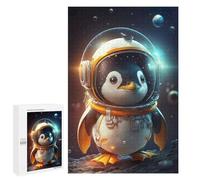 Teenagerss 1000 PCS Puzzle Penguin Astronaut in Space Puzzles for Adults Family Game Staycation Kill Time Birthday Present, Gifts, 1000 PCS