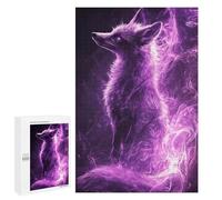 Teenagerss 1000 PCS Puzzle Purple Fire Fox Jigsaw Puzzles for Adults Stress Reliever Educational Challenge Unique Challenge Game 1000 PCS