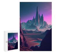 Teenagerss 1000 PCS Puzzle Red Lunar Hills Puzzle for Adults Anti-Stress Toys Difficult Challenge Great Gift for Gaming 1000 PCS