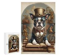 Teenagerss 1000 PCS Puzzle Smart Boston Terrier Puzzle for Adults Anti-Stress Toys Difficult Challenge Great Gift for Gaming 1000 PCS