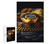 Teenagerss 1000 PCS Puzzle Snake Gold And Black Jigsaw Puzzles for Adults Stress Reliever Educational Challenge Unique Challenge Game 1000 PCS
